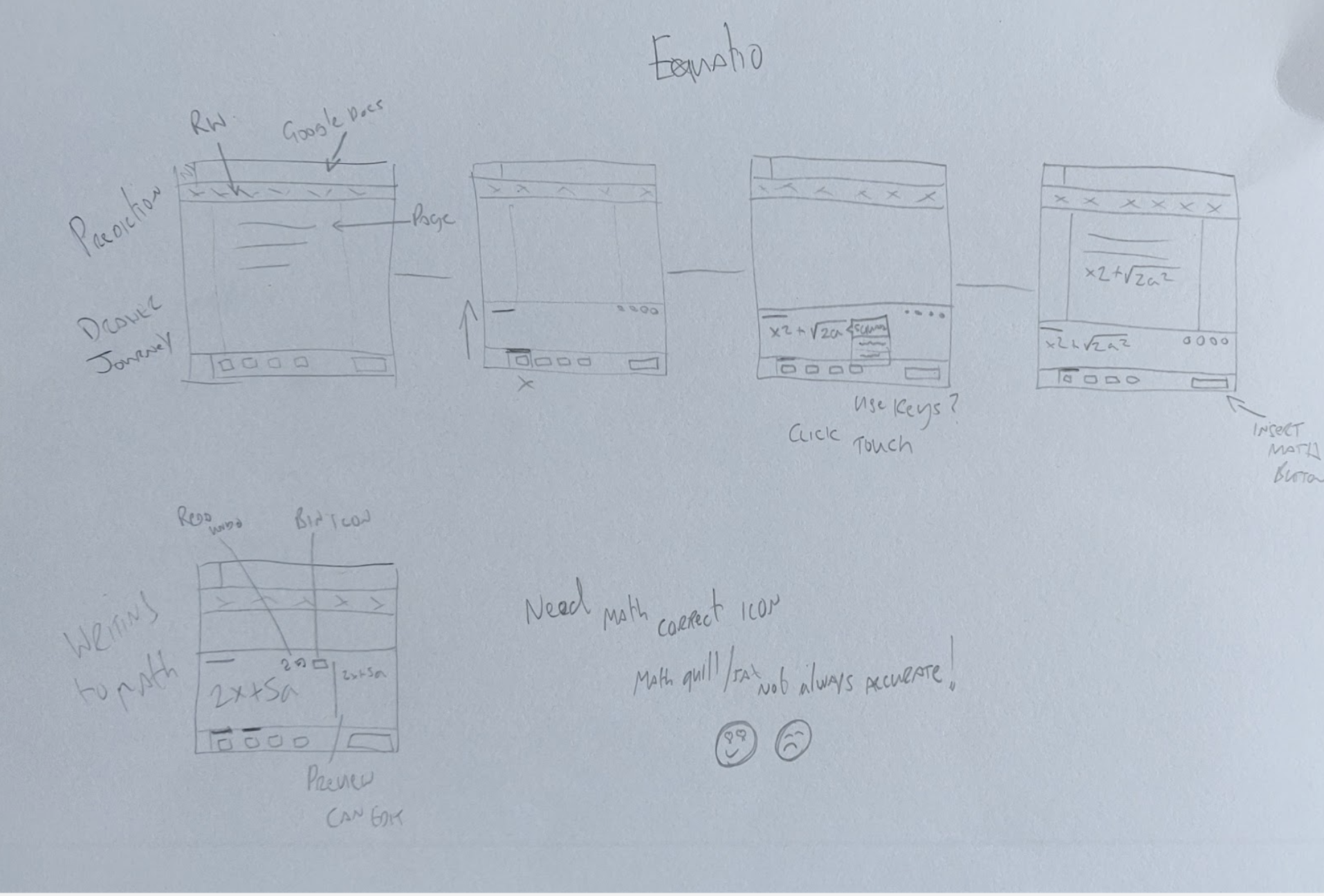 equatio very early sketches